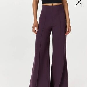 Quince Deep Purple Wide-Leg Pants
